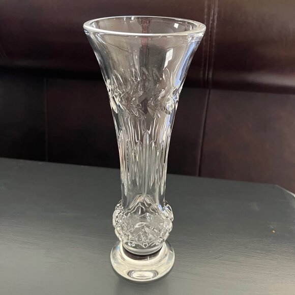 Vintage Waterford Crystal Flower Vase in Fleurology Diamond Pattern Tall - Picture 1 of 15
